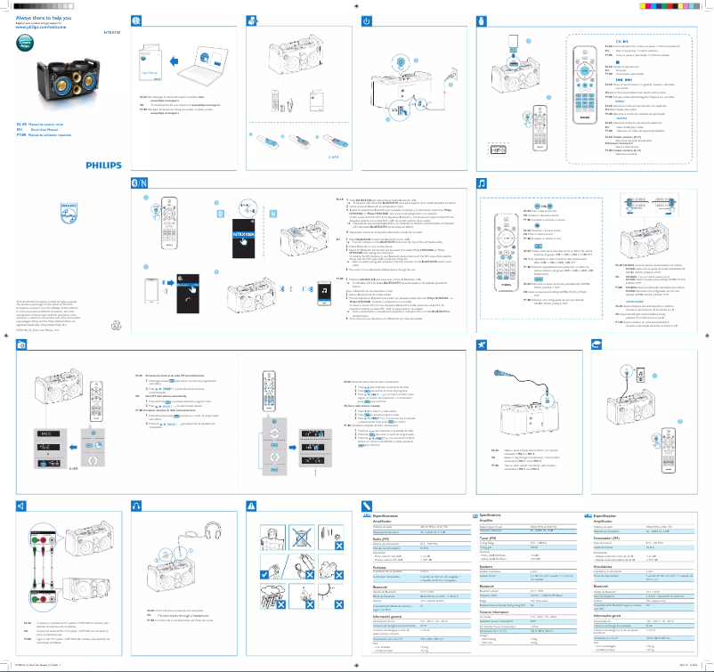 Page n°1 - Guide de démarrage rapide Philips NTRX100