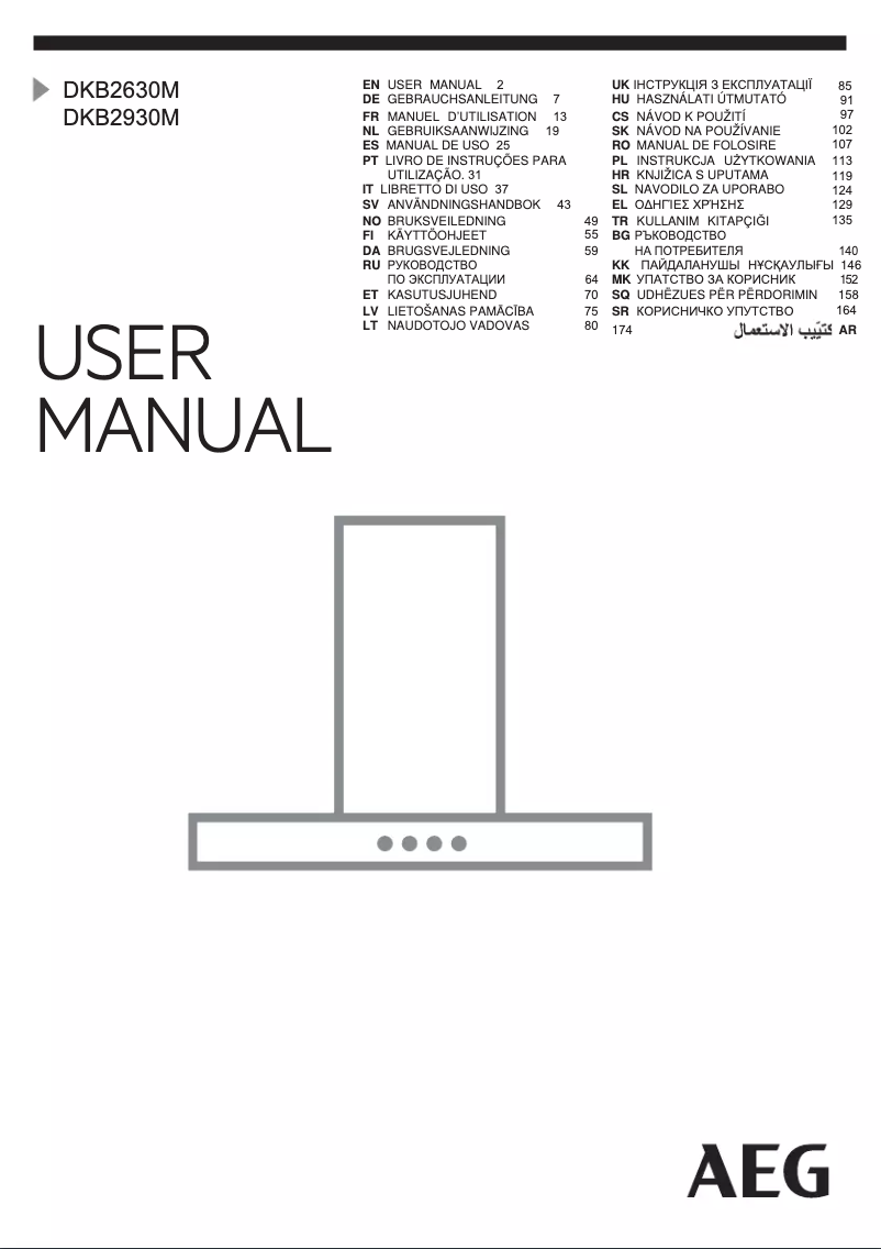 Página 1 del manual Manual de usuario AEG DKB2930M