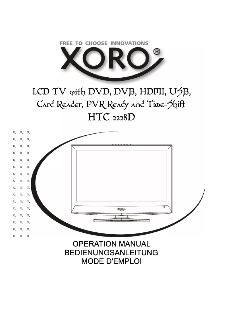 Page n°1 - Manuel utilisateur Xoro HTC 2228D
