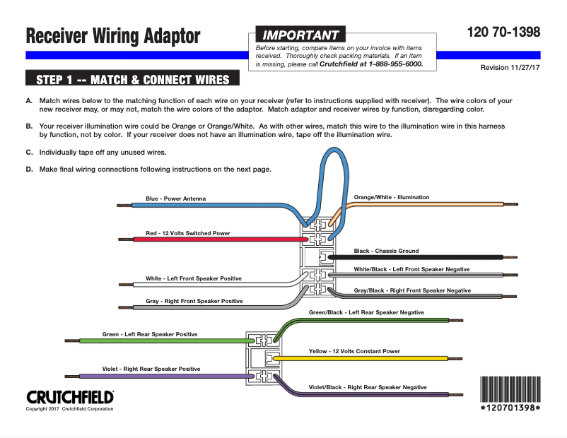 Page n°1 - Manuel utilisateur Metra 70-1398