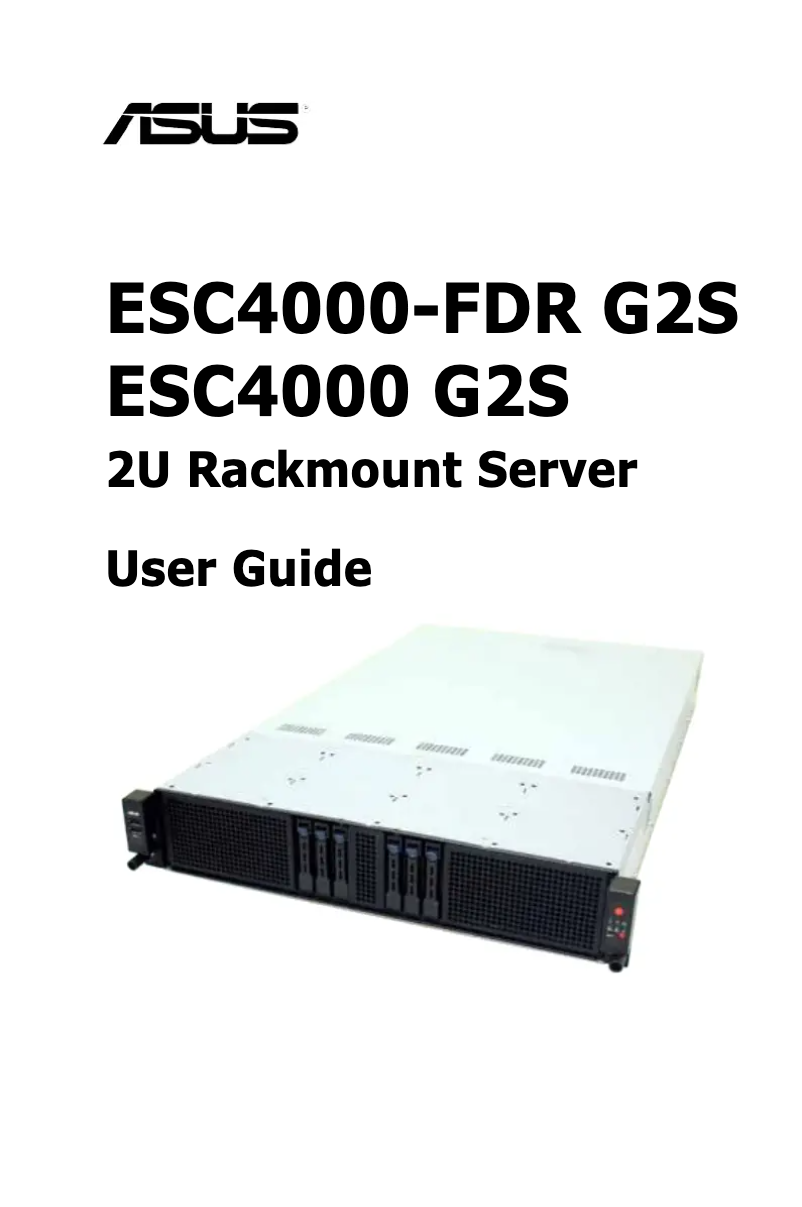 Page 1 de la notice Manuel utilisateur Asus ESC4000 G2S