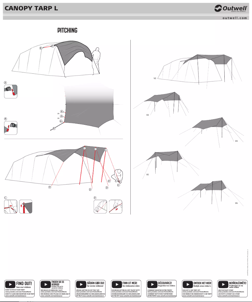 Page 1 de la notice Manuel utilisateur Outwell Canopy Tarp L
