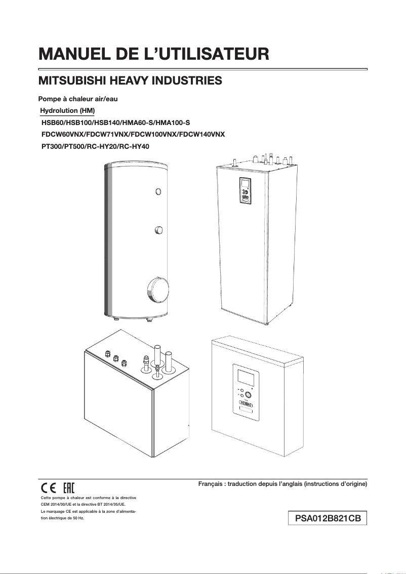 Page 1 de la notice Manuel utilisateur Mitsubishi FDCW71VNX-A