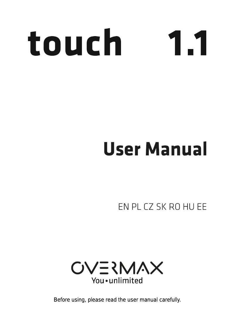Image de la première page du manuel de l'appareil Touch 1.1