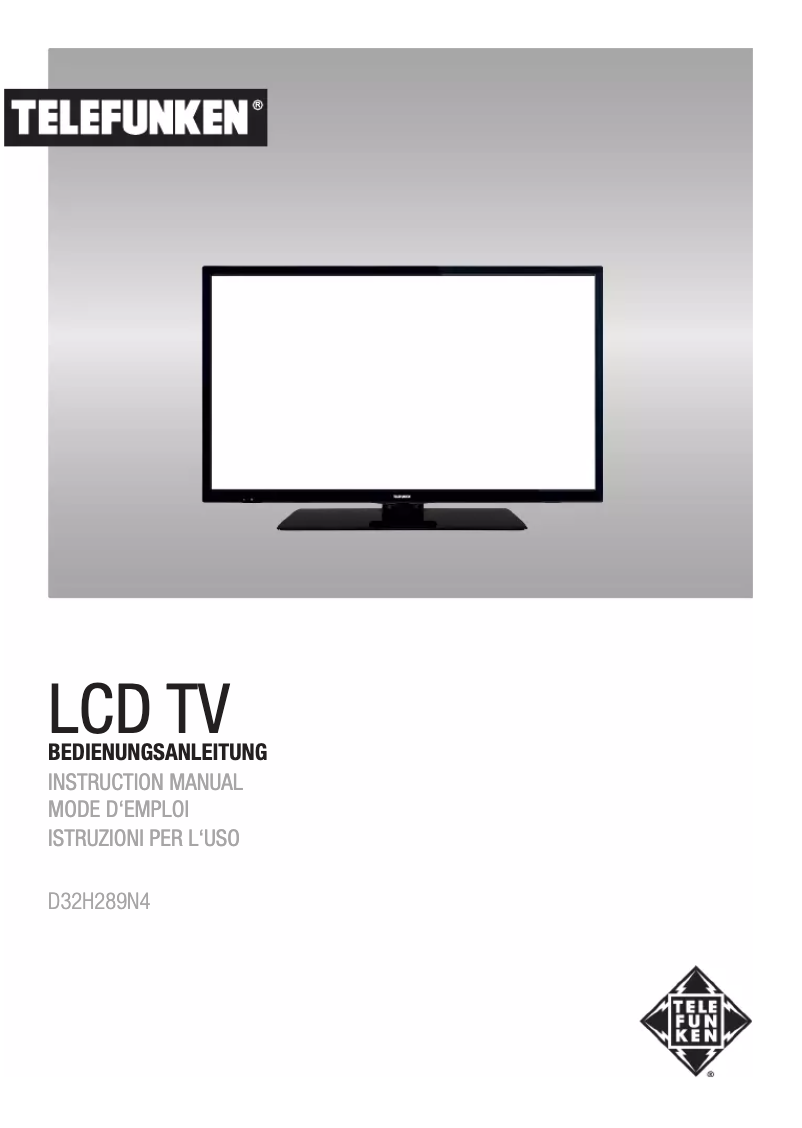 Image de la première page du manuel de l'appareil D32H289N4