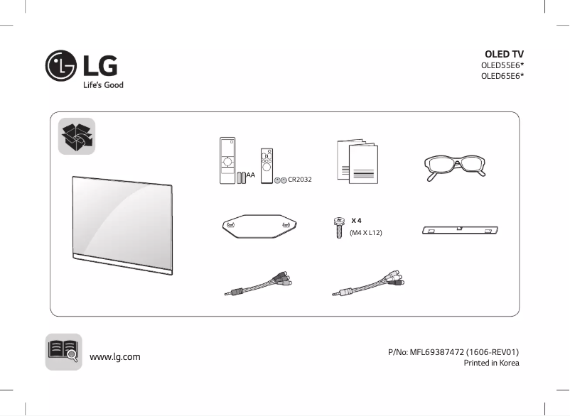 Page 1 de la notice Manuel utilisateur LG OLED55E6T