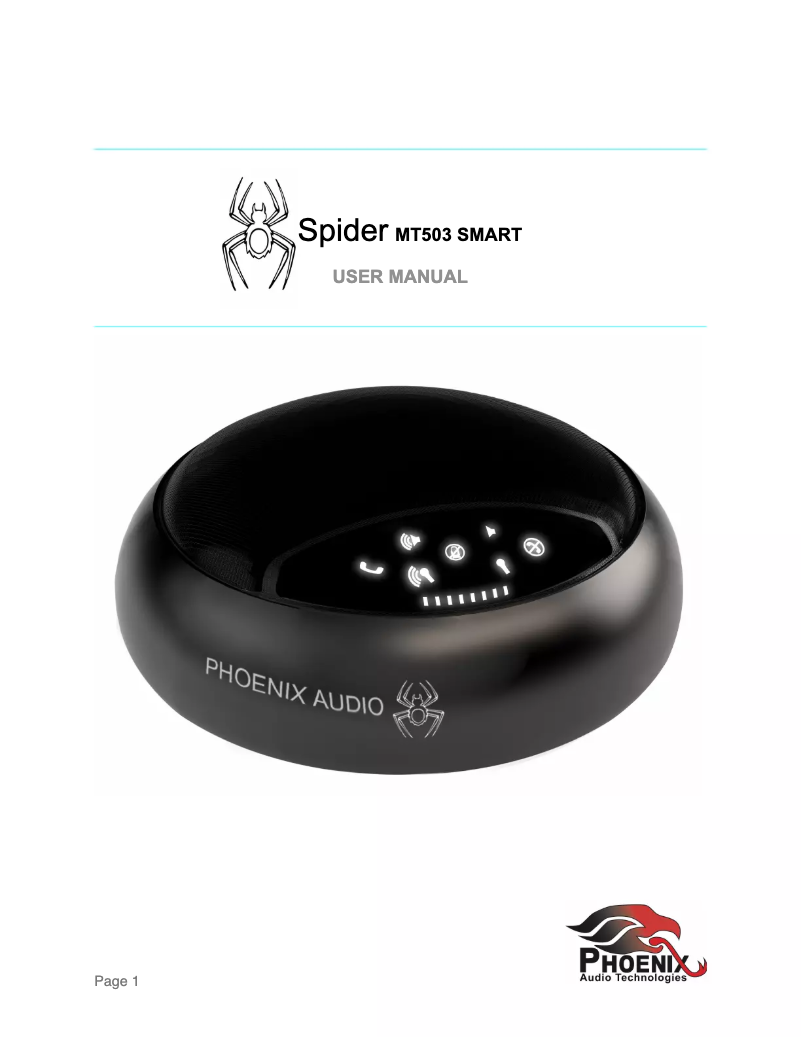 Page n°1 - Manuel utilisateur Phoenix Audio MT503