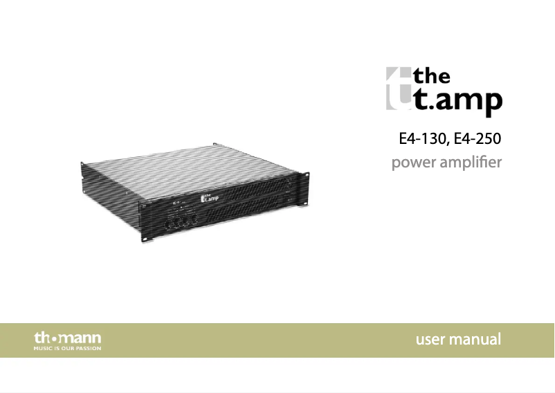 Page 1 de la notice Manuel utilisateur the t.amp E4-250