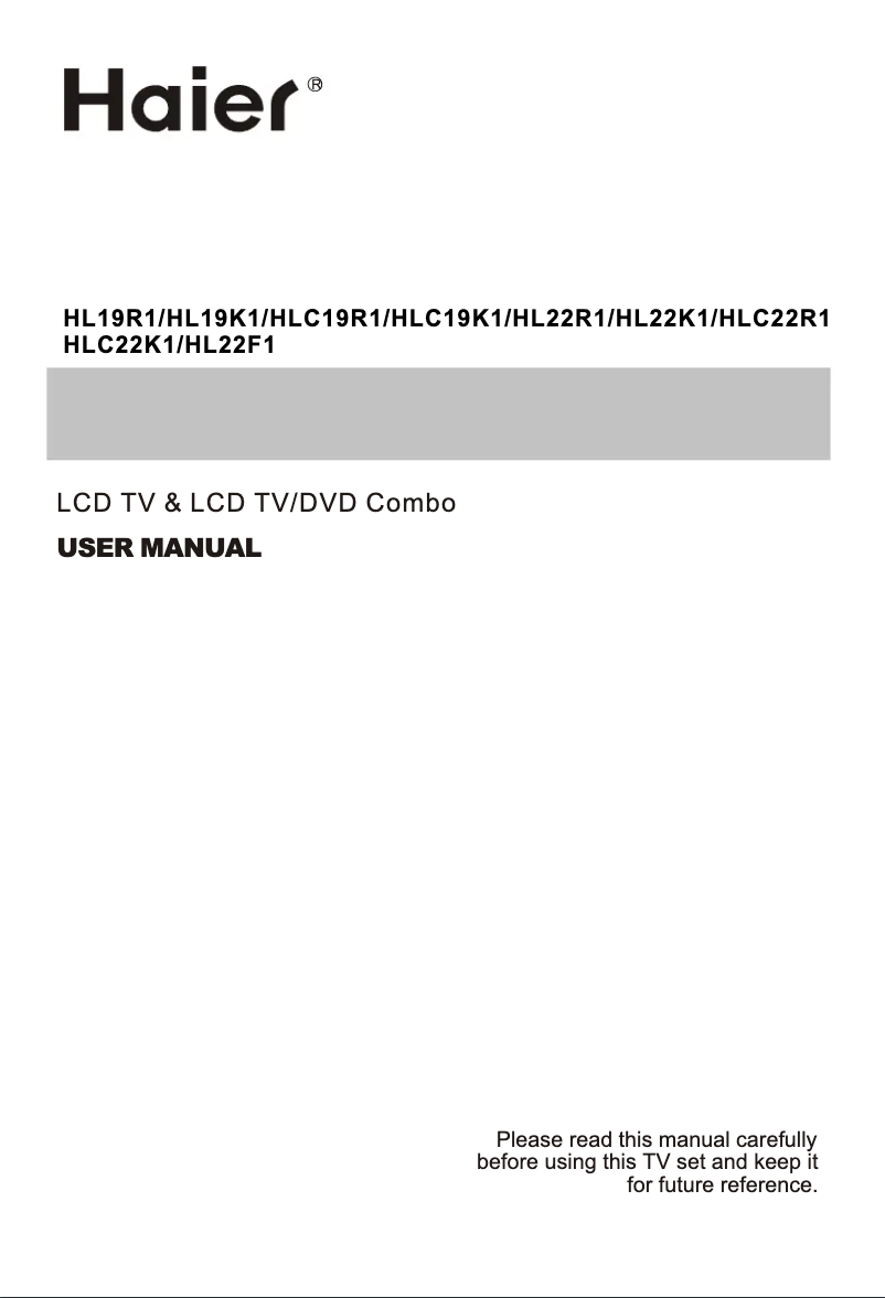 Page n°1 - Manuel utilisateur Haier HL22FW1