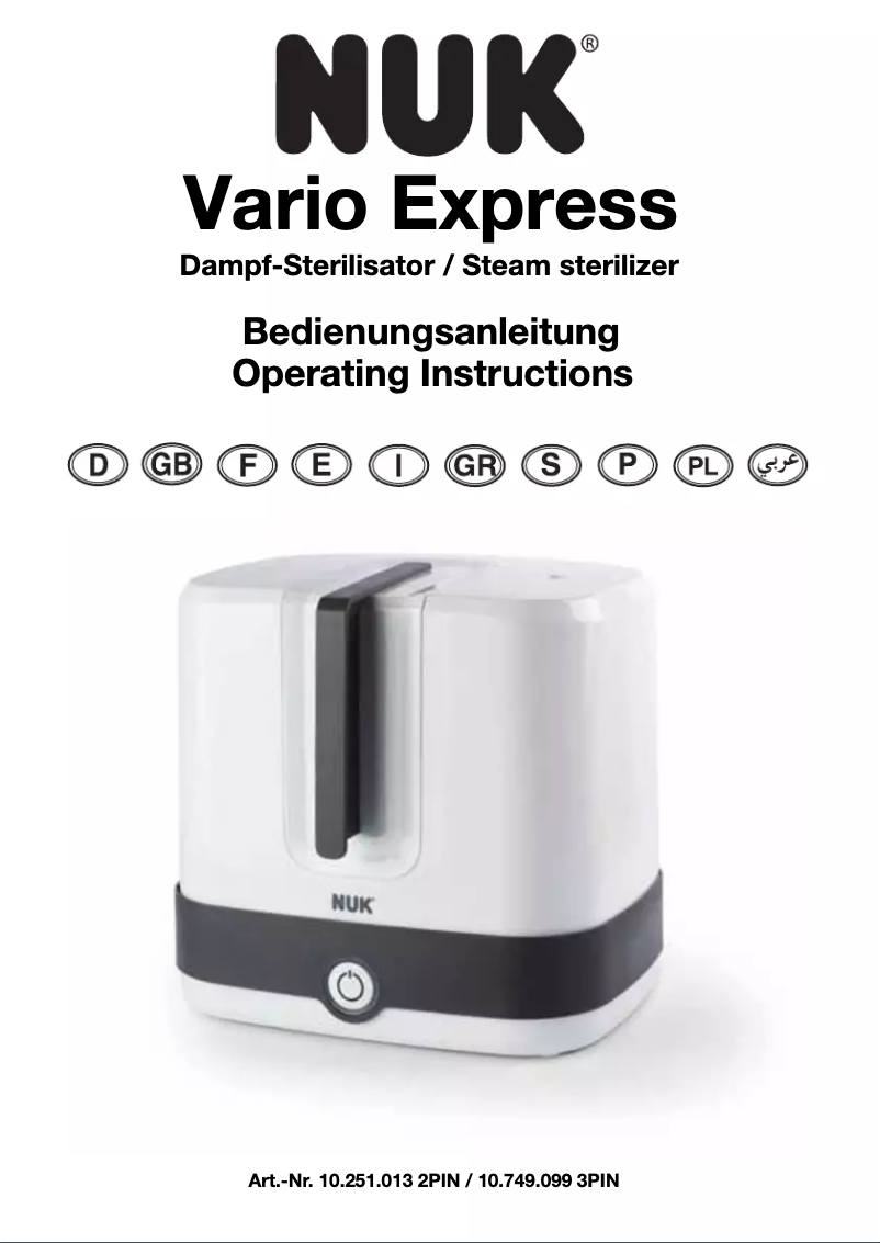 Image de la première page du manuel de l'appareil Vario Express