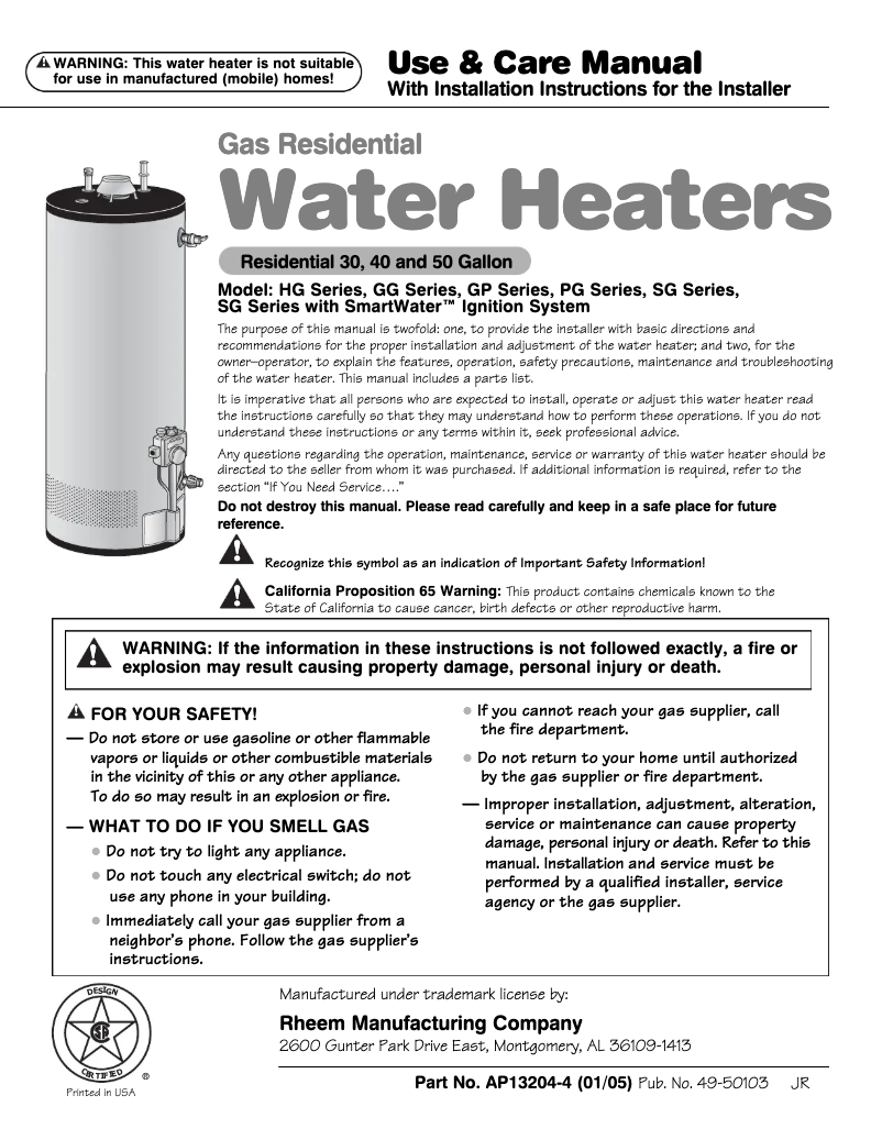 Page 1 de la notice Guide d'installation GE GG50T06TVG