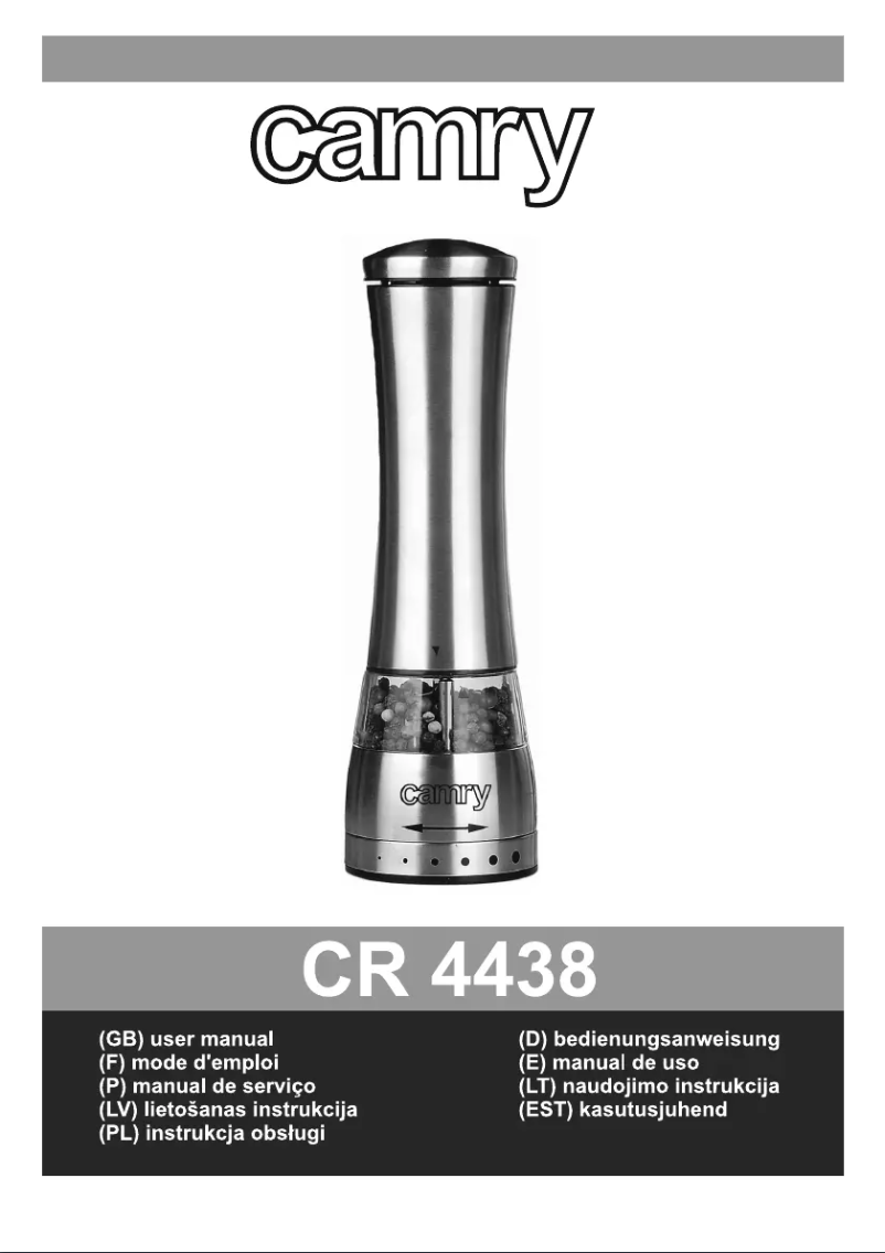 Page n°1 - Manuel utilisateur Camry CR 4438