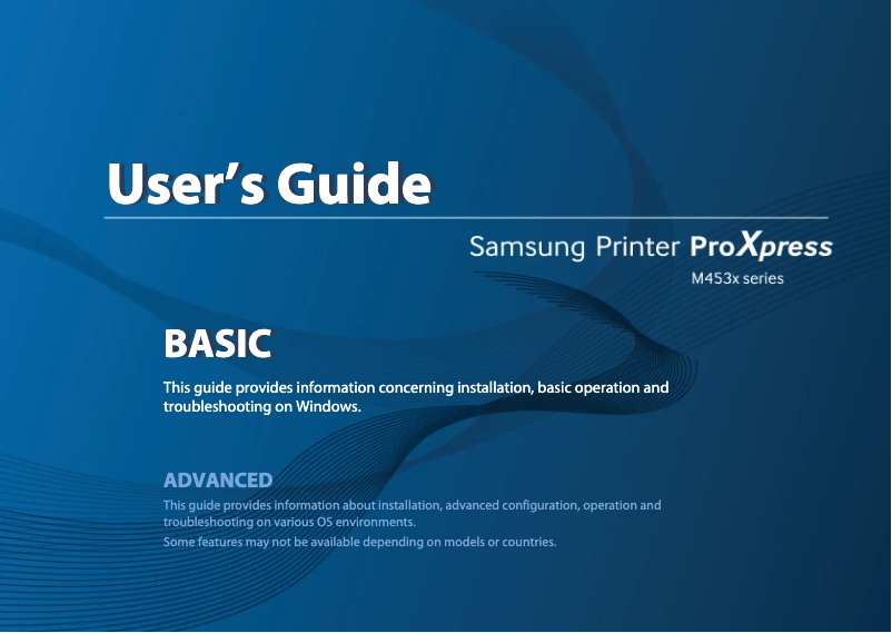 Page 1 de la notice Manuel utilisateur Samsung ProXpress SL-M4530ND