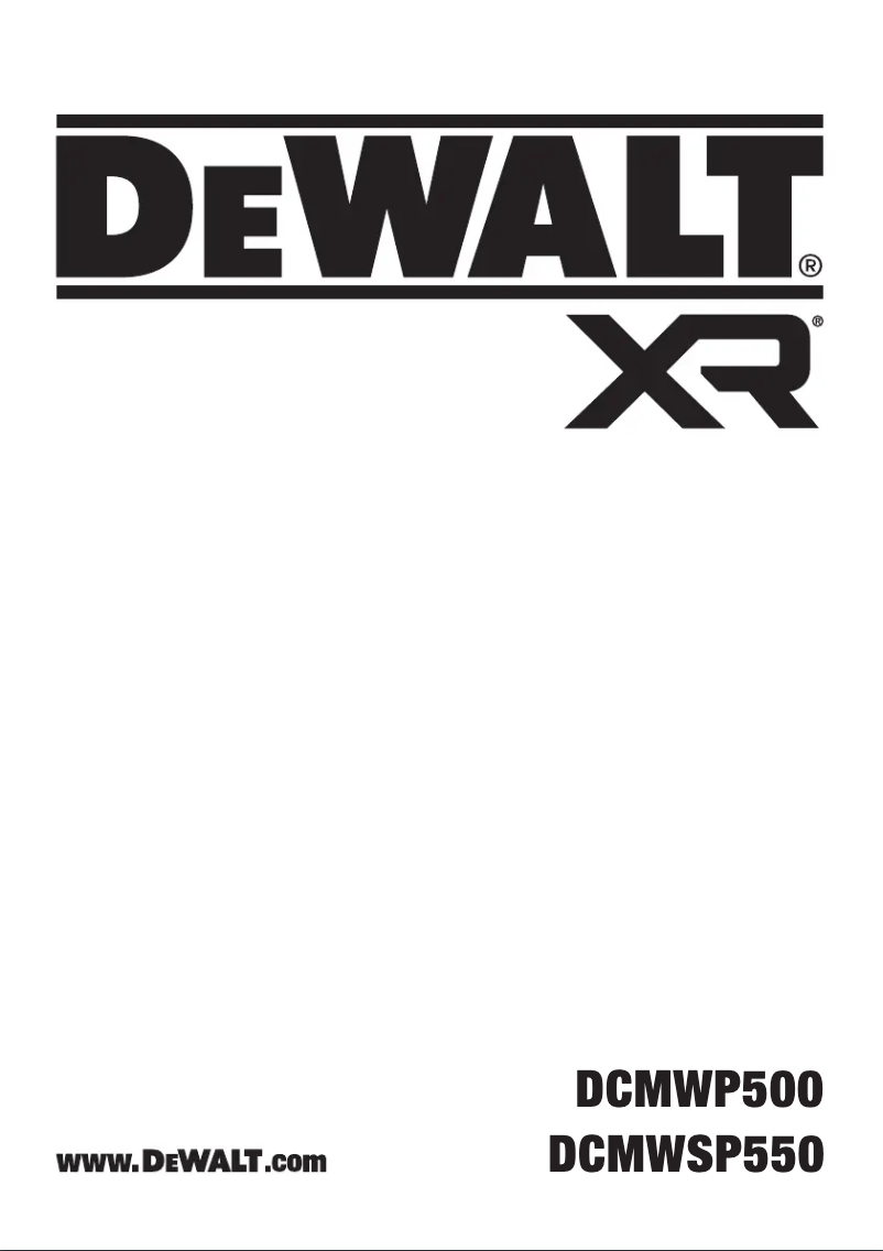 Página 1 del manual Manual de usuario DeWalt DCMWSP550