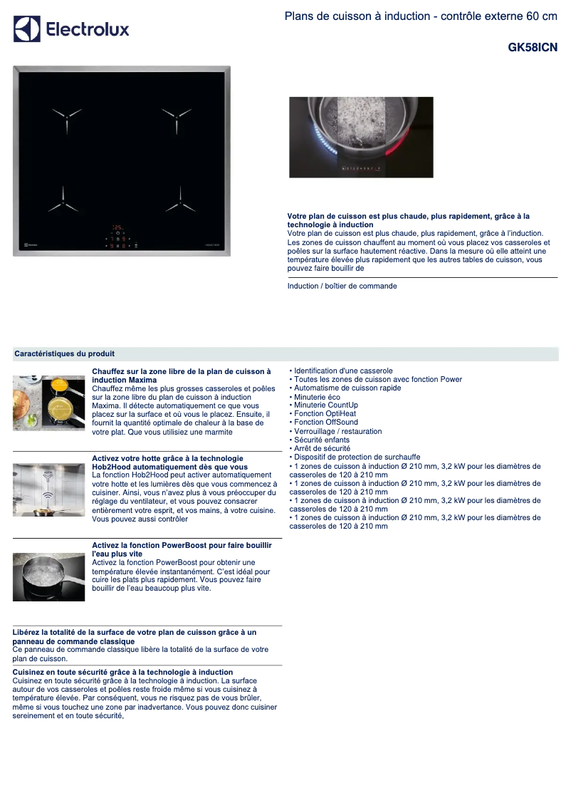 Image de la première page du manuel de l'appareil GK58ICN