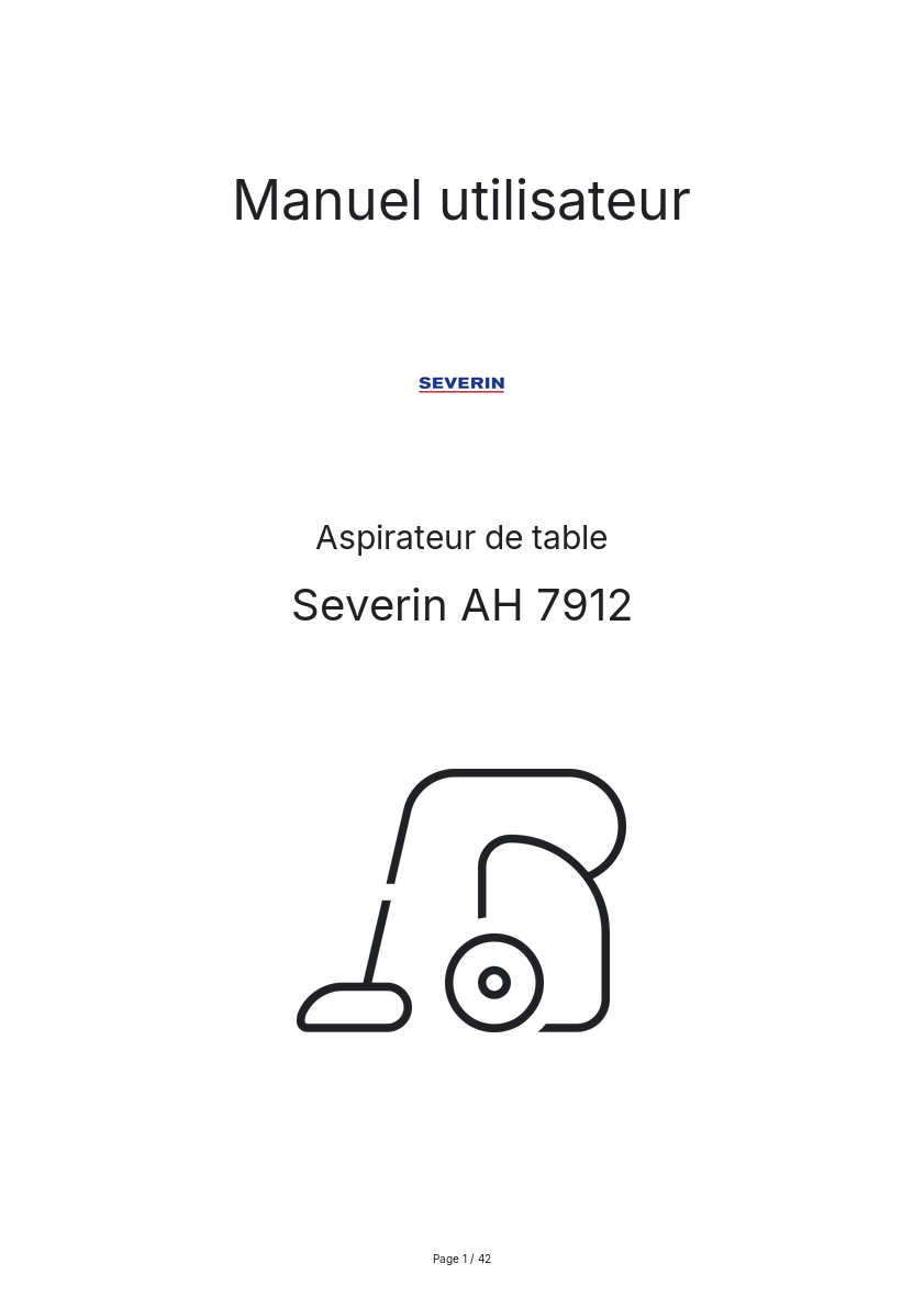Image de la première page du manuel de l'appareil AH 7912