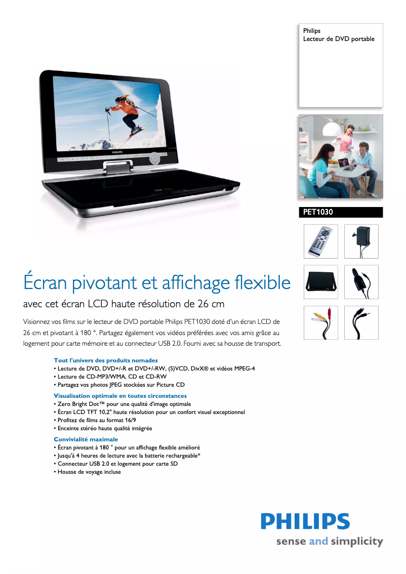 Image de la première page du manuel de l'appareil PET1030
