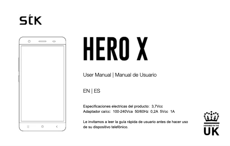 Page n°1 - Manuel utilisateur STK Hero X
