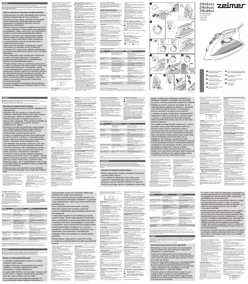 Página 1 del manual Manual de usuario Zelmer Sencillo ZIR08800