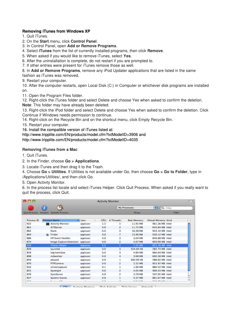 Page 1 de la notice Manuel utilisateur Tripp Lite TVU-200C