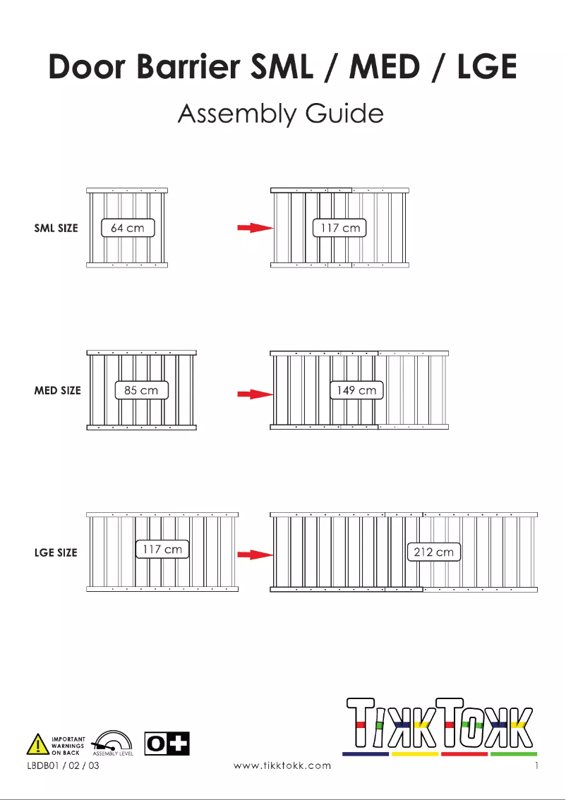 Página 1 del manual Manual de usuario TikkTokk Little Boss Door