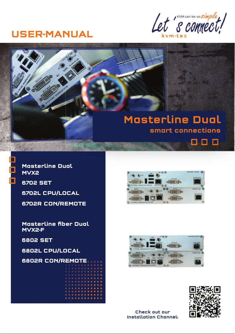 Page n°1 - Manuel utilisateur KVM-TEC Masterline MVX2-F