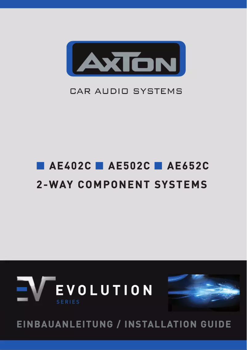Page n°1 - Manuel utilisateur Axton AE402C