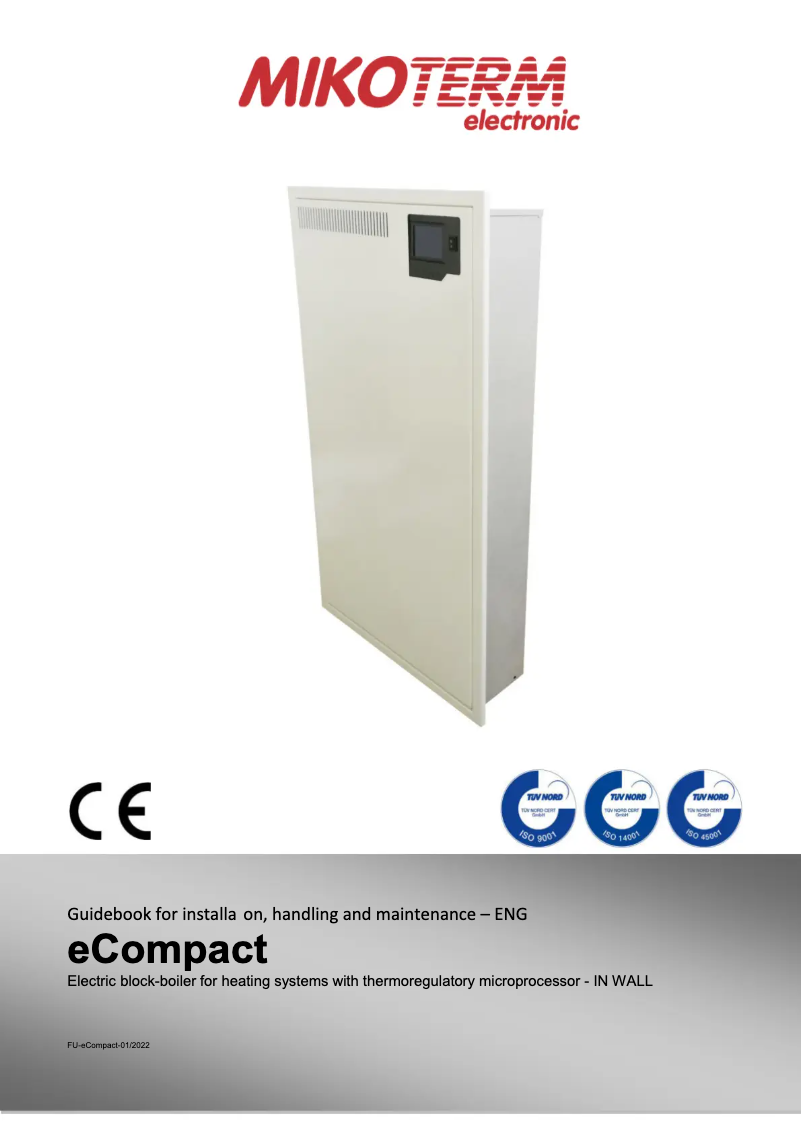 Page n°1 - Manuel utilisateur Mikoterm eCompact Plus