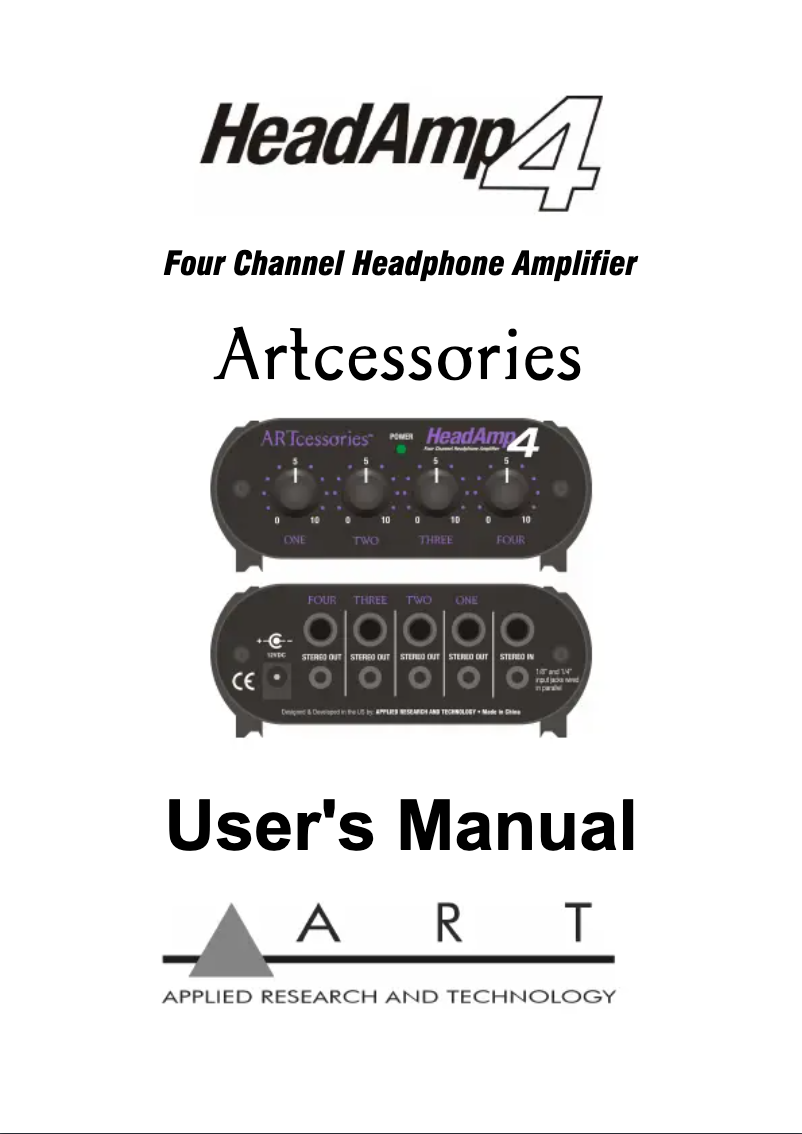 Image de la première page du manuel de l'appareil HeadAmp 4