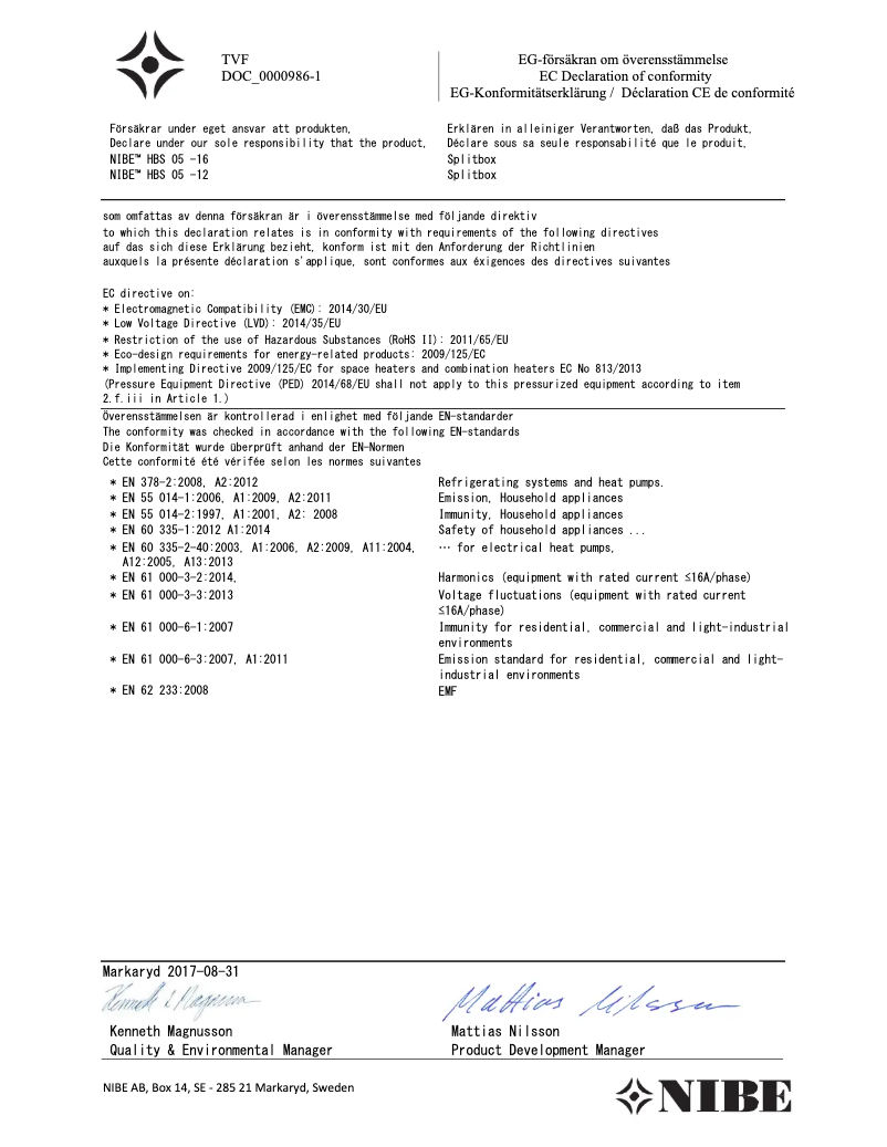 Image de la première page du manuel de l'appareil HBS 05-16