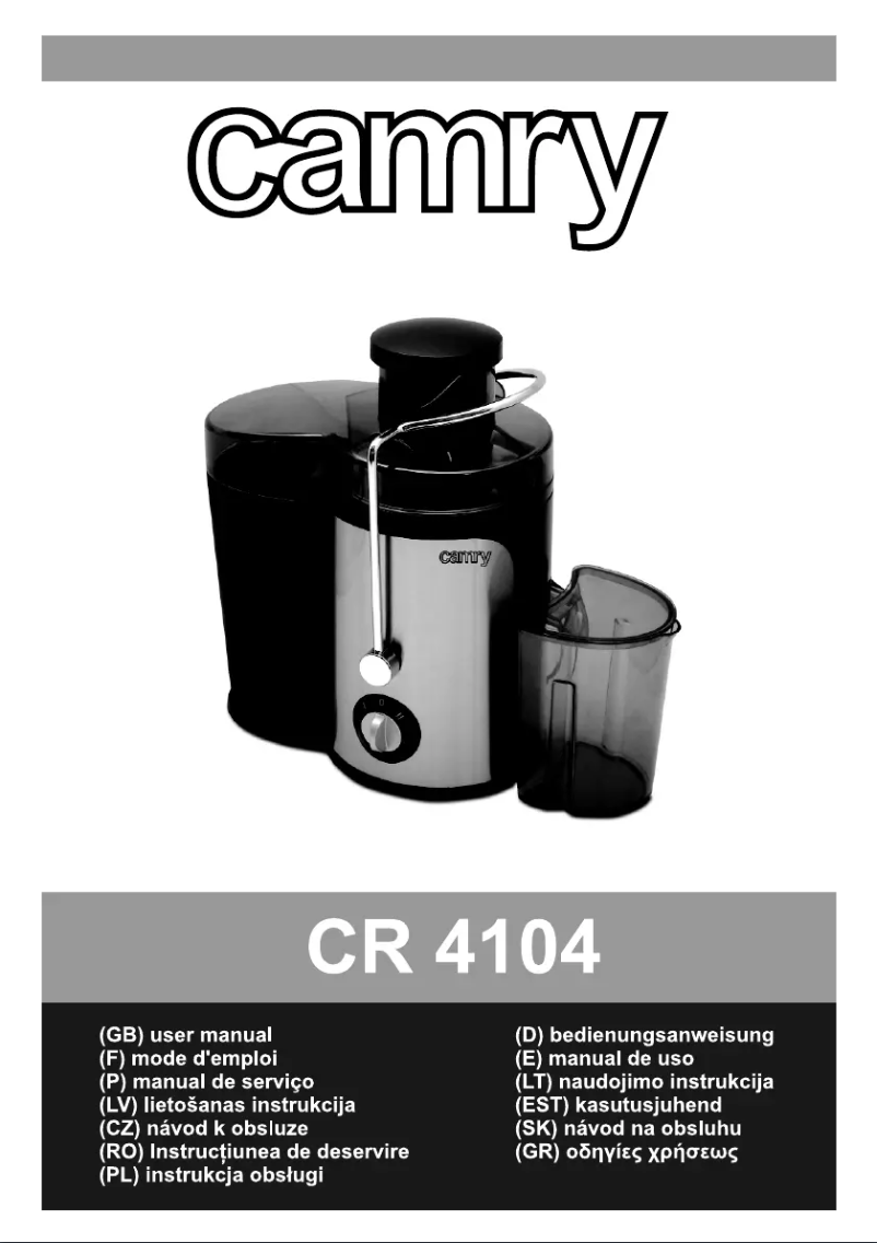 Page 1 de la notice Manuel utilisateur Camry CR 4104