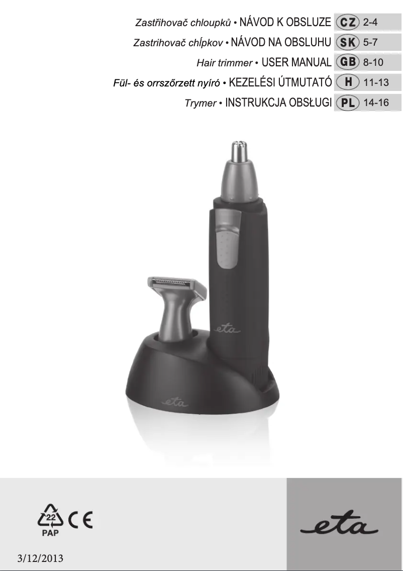 Image de la première page du manuel de l'appareil 3341 90000