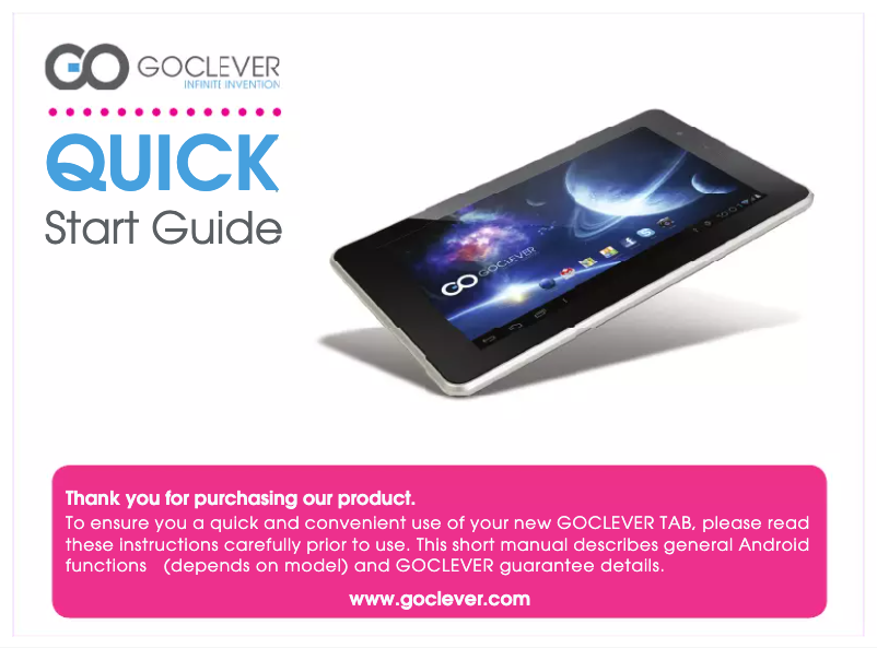 Página 1 del manual Manual de usuario GoClever ELIPSO 72