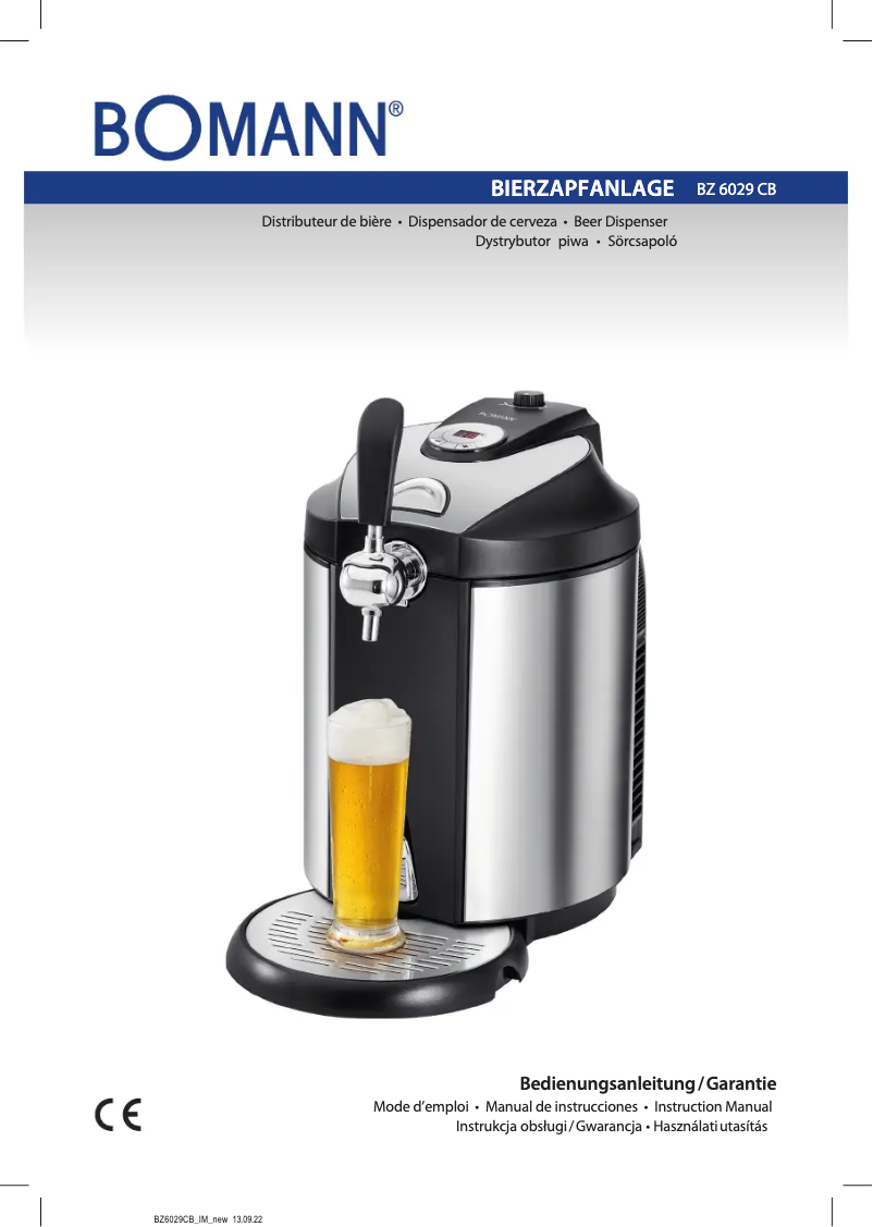 Page 1 de la notice Manuel utilisateur Bomann BZ 6029 CB