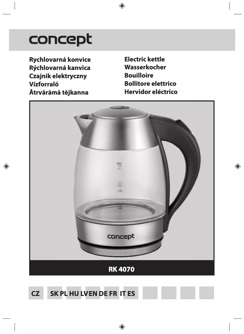 Image de la première page du manuel de l'appareil RK4070