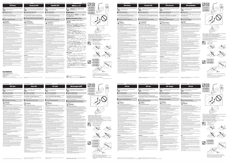 Page 1 de la notice Manuel utilisateur Shimano SH-SD500