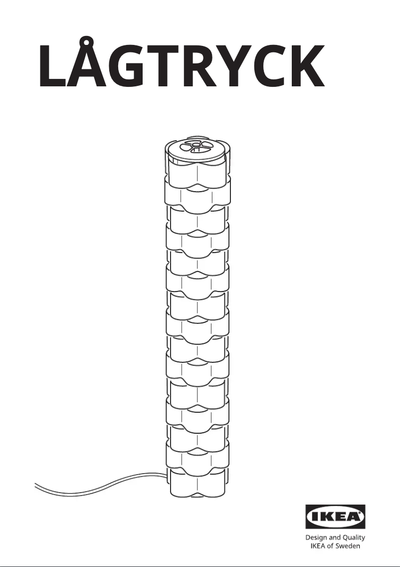 Page 1 de la notice Manuel utilisateur Ikea LÅGTRYCK 505.202.44