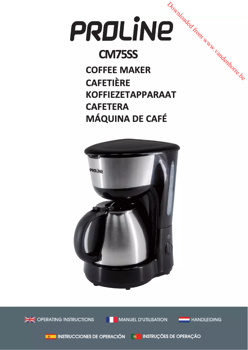 Page n°1 - Manuel utilisateur Proline CM75SS