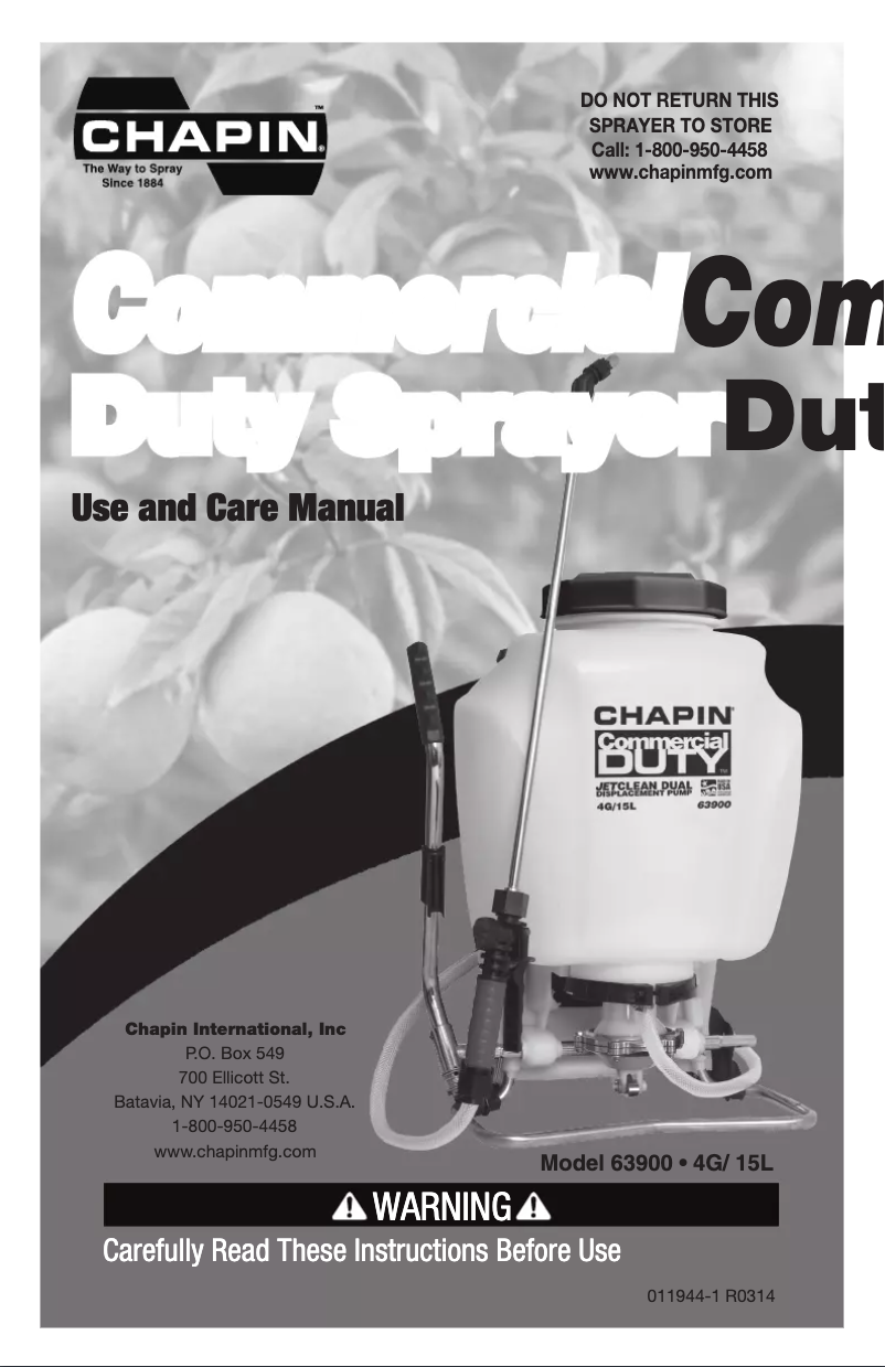 Image de la première page du manuel de l'appareil 63900