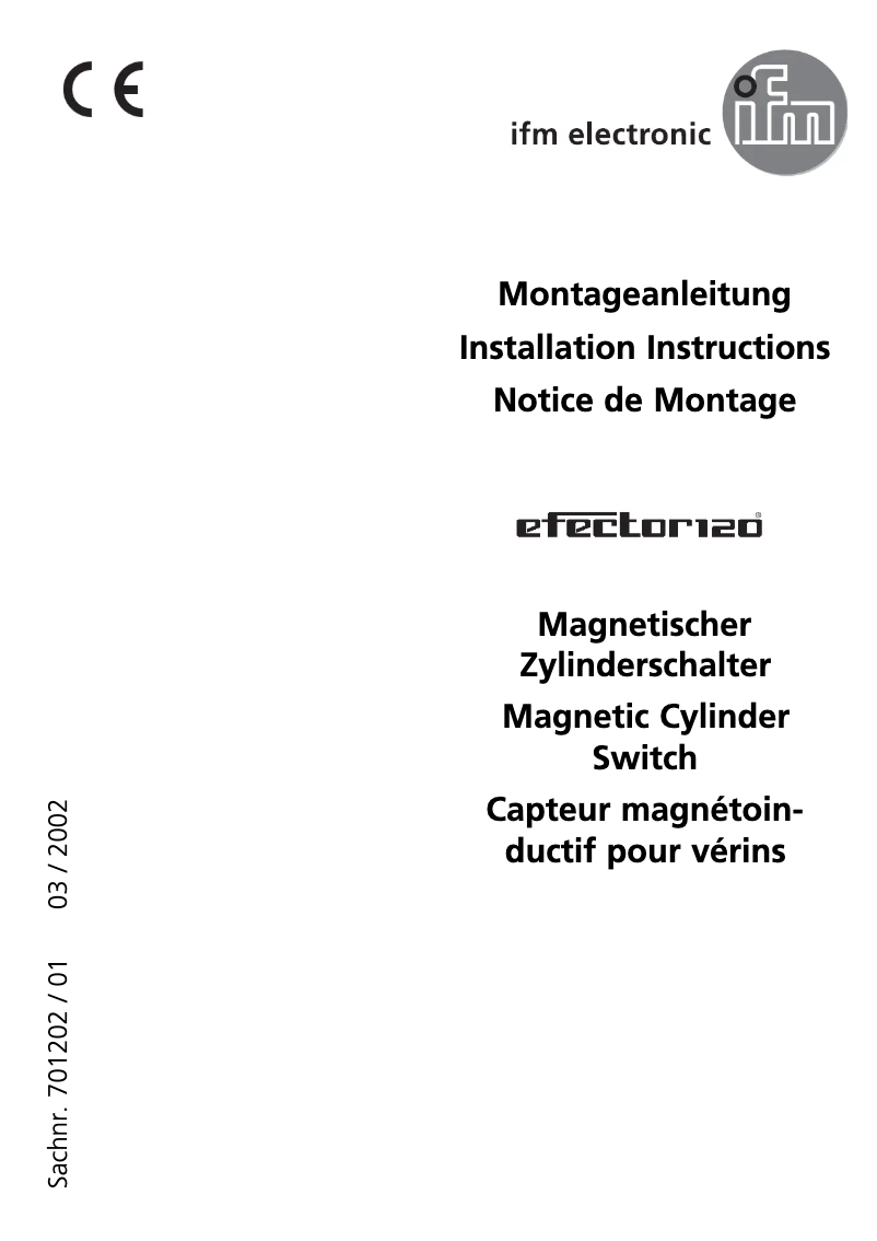 Page n°1 - Manuel utilisateur IFM MK5054