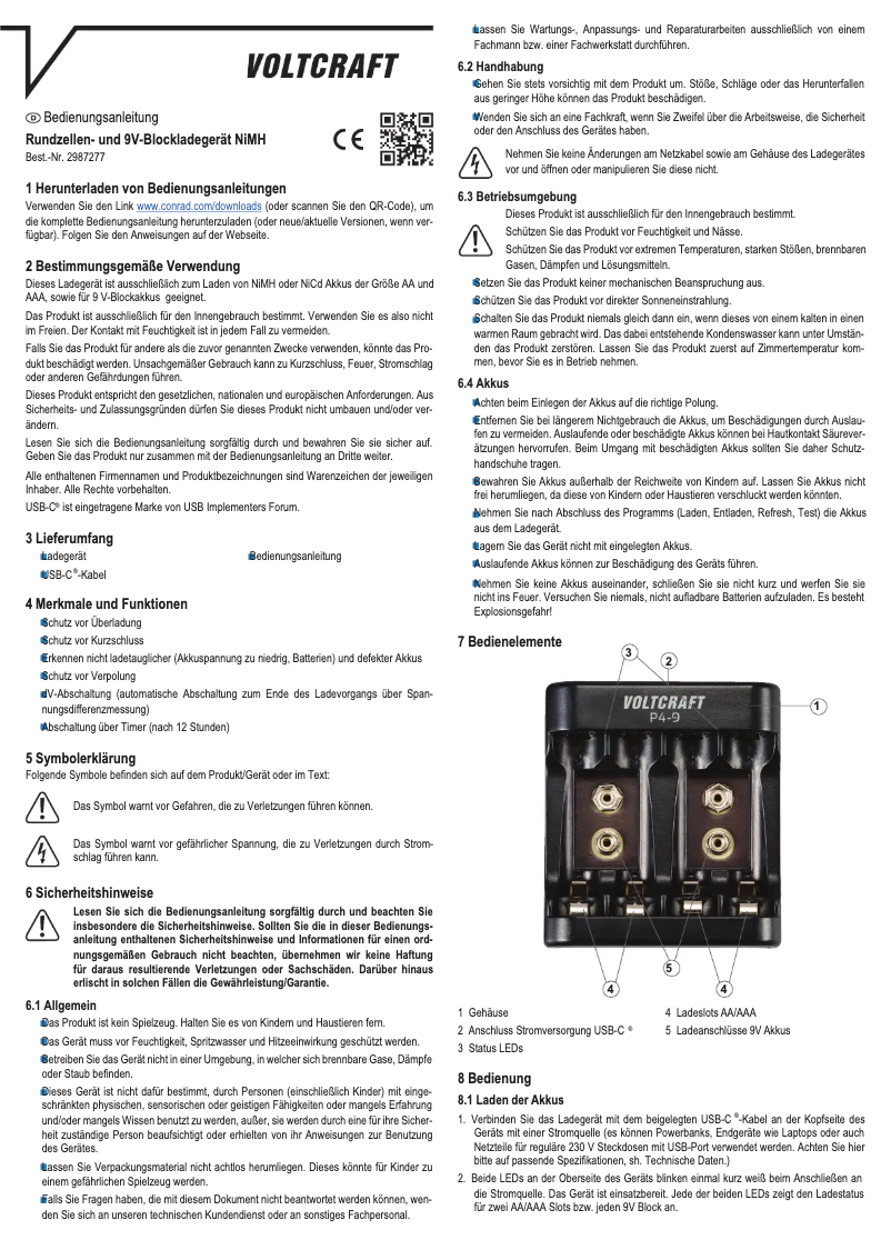 Image de la première page du manuel de l'appareil P4-9