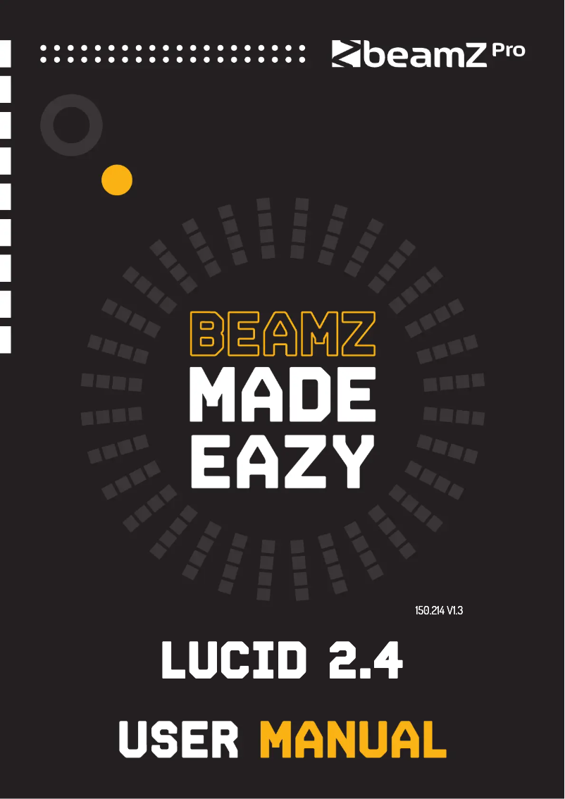 Page n°1 - Manuel utilisateur BeamZ LUCID 2.4
