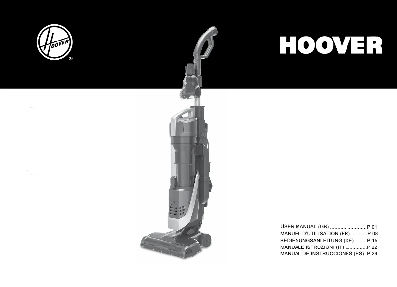 Page n°1 - Manuel utilisateur Hoover Velocity Evo VE01 011