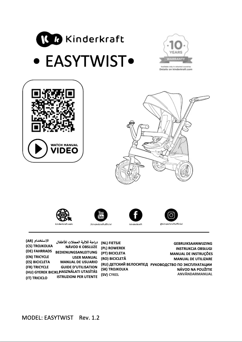 Page n°1 - Manuel utilisateur Kinderkraft Easytwist