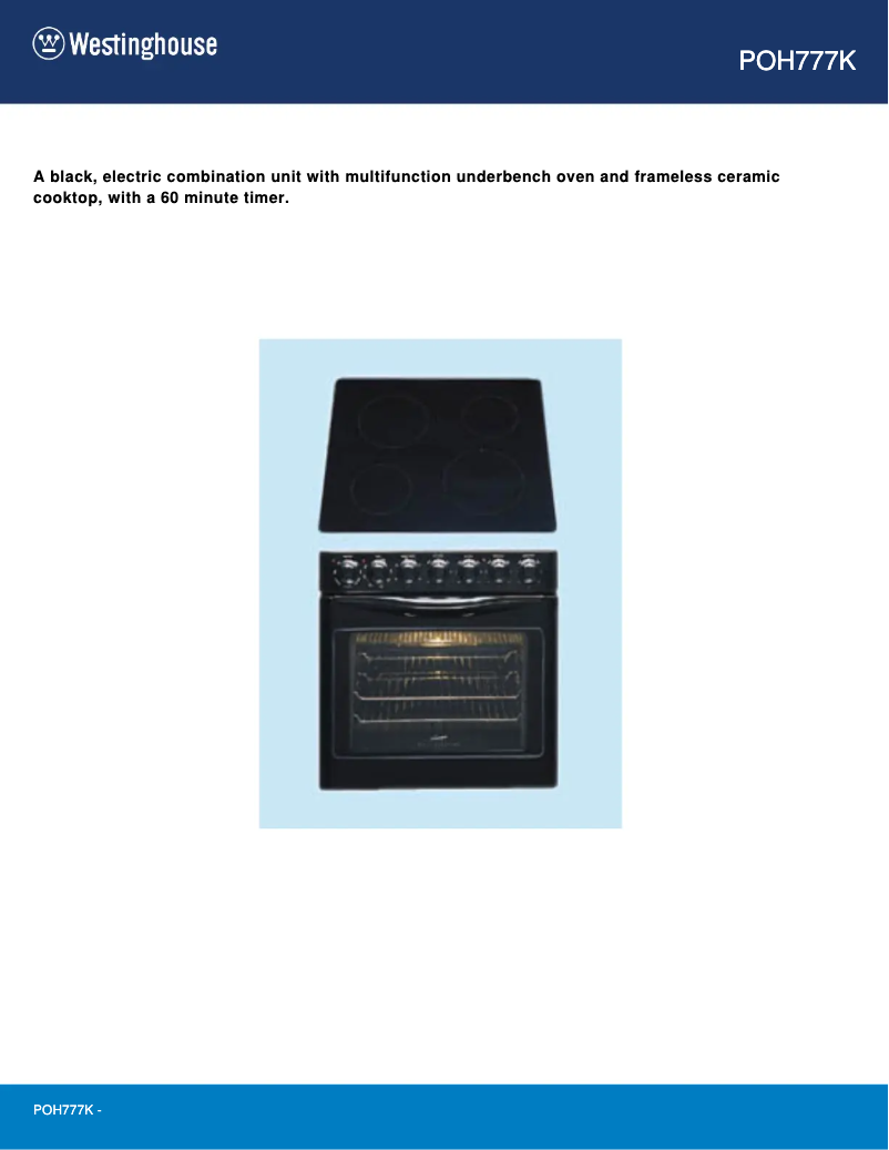 Image de la première page du manuel de l'appareil POH777K