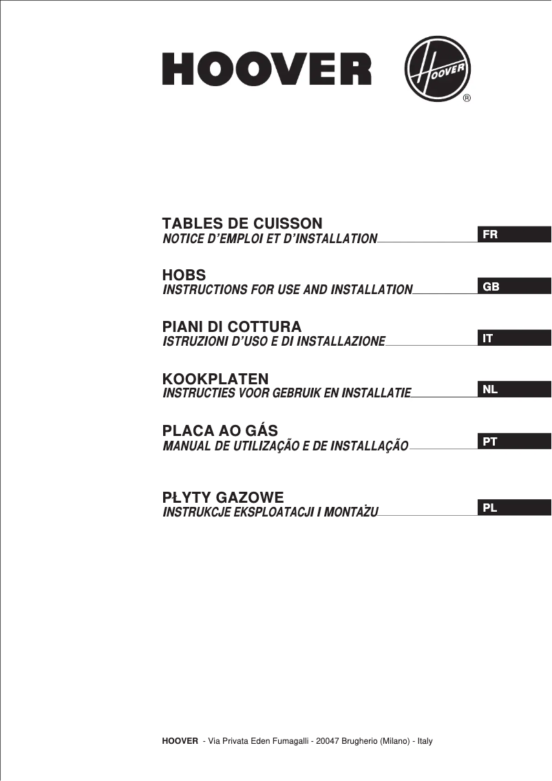 Page 1 de la notice Manuel utilisateur Hoover HGS 7040 X