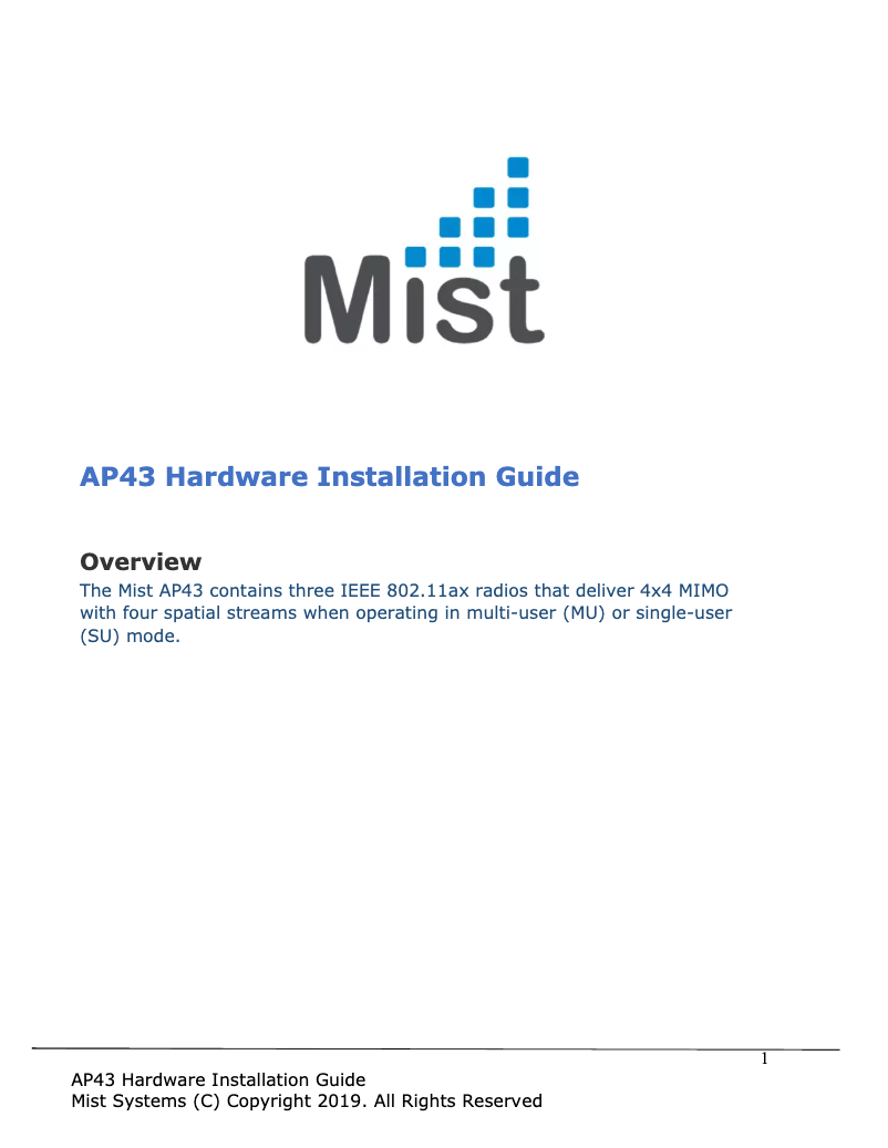 Image de la première page du manuel de l'appareil AP43