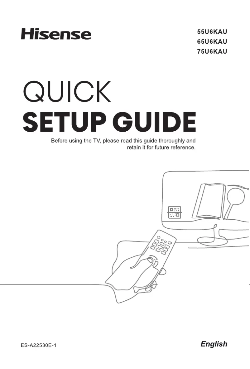 Page n°1 - Guide de démarrage rapide Hisense 55U6KAU