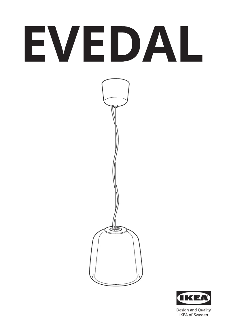 Page 1 de la notice Manuel utilisateur Ikea EVEDAL 703.642.28