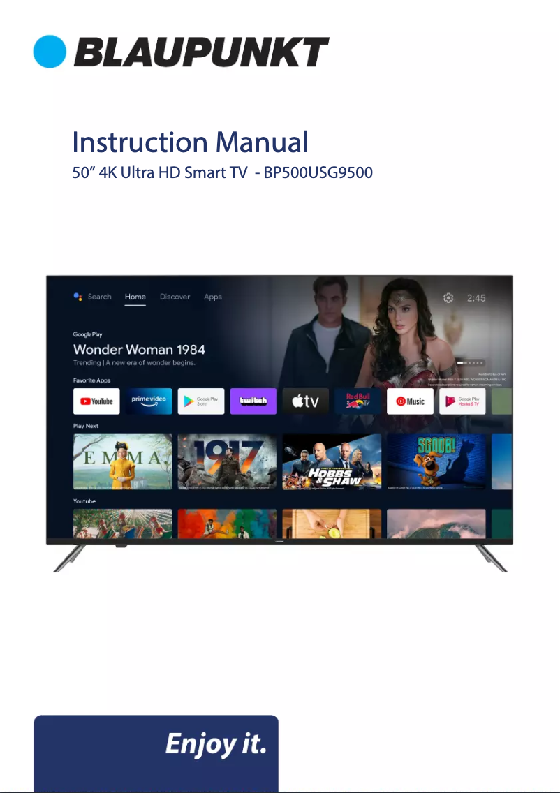 Page n°1 - Manuel utilisateur Blaupunkt BP500USG9500